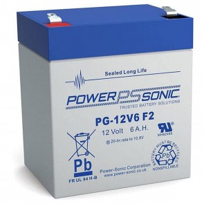 PG-12V60 Powersonic μπαταρία μολύβδου κλειστού τύπου ιδανική για UPS 12V - 6Ah