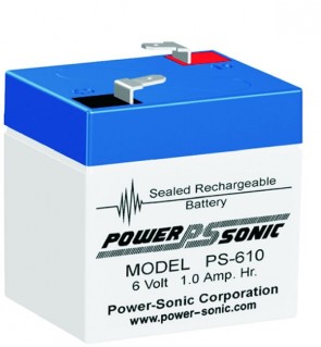 PS-610 Powersonic μπαταρία μολύβδου κλειστού τύπου 6V - 1Ah