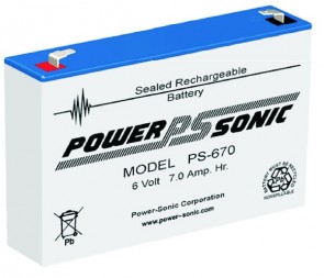 PS-670 Powersonic μπαταρία μολύβδου κλειστού τύπου 6V - 7Ah